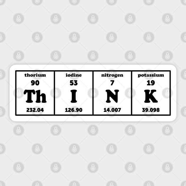 Periodic Table Think | Chemistry Sticker by ScienceCorner